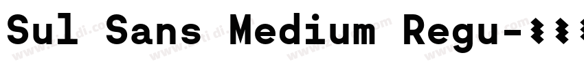 Sul Sans Medium Regu字体转换